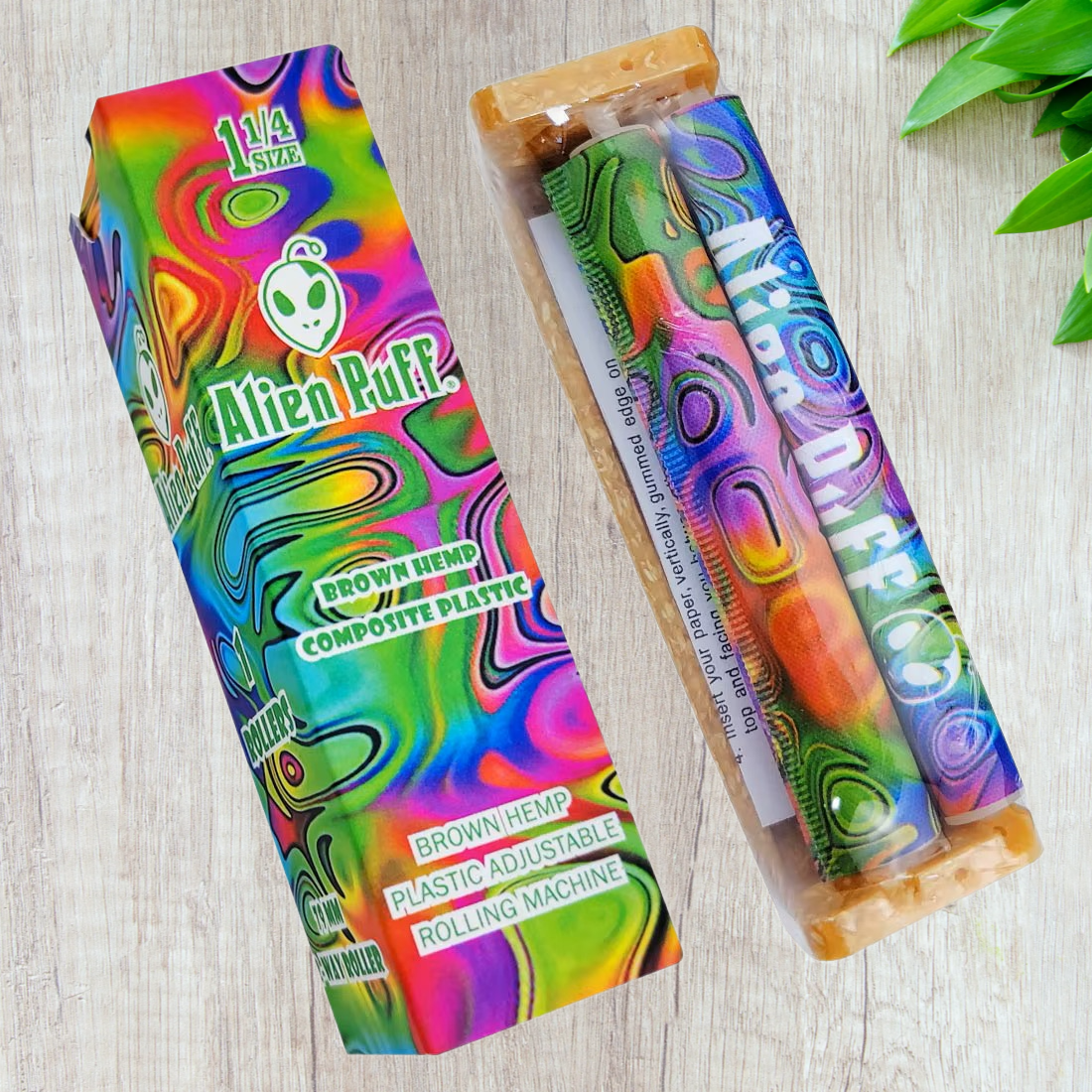 Alien Puff Hemp Plastic Rolling Machine 1 1/4 Size - 79mm