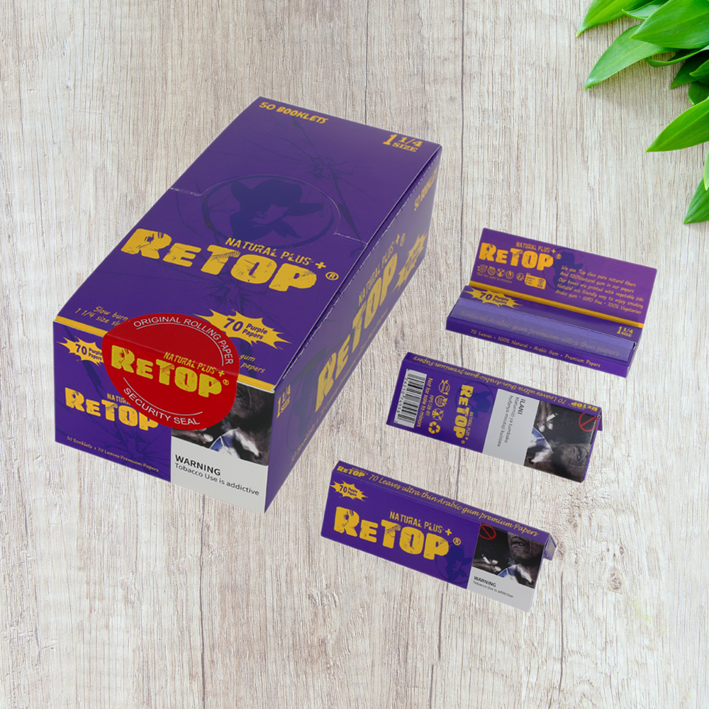 ReTop Purple Colored Rolling Papers – 1¼ Size (79mm)