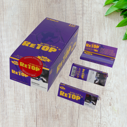 ReTop Purple Colored Rolling Papers – 1¼ Size (79mm)