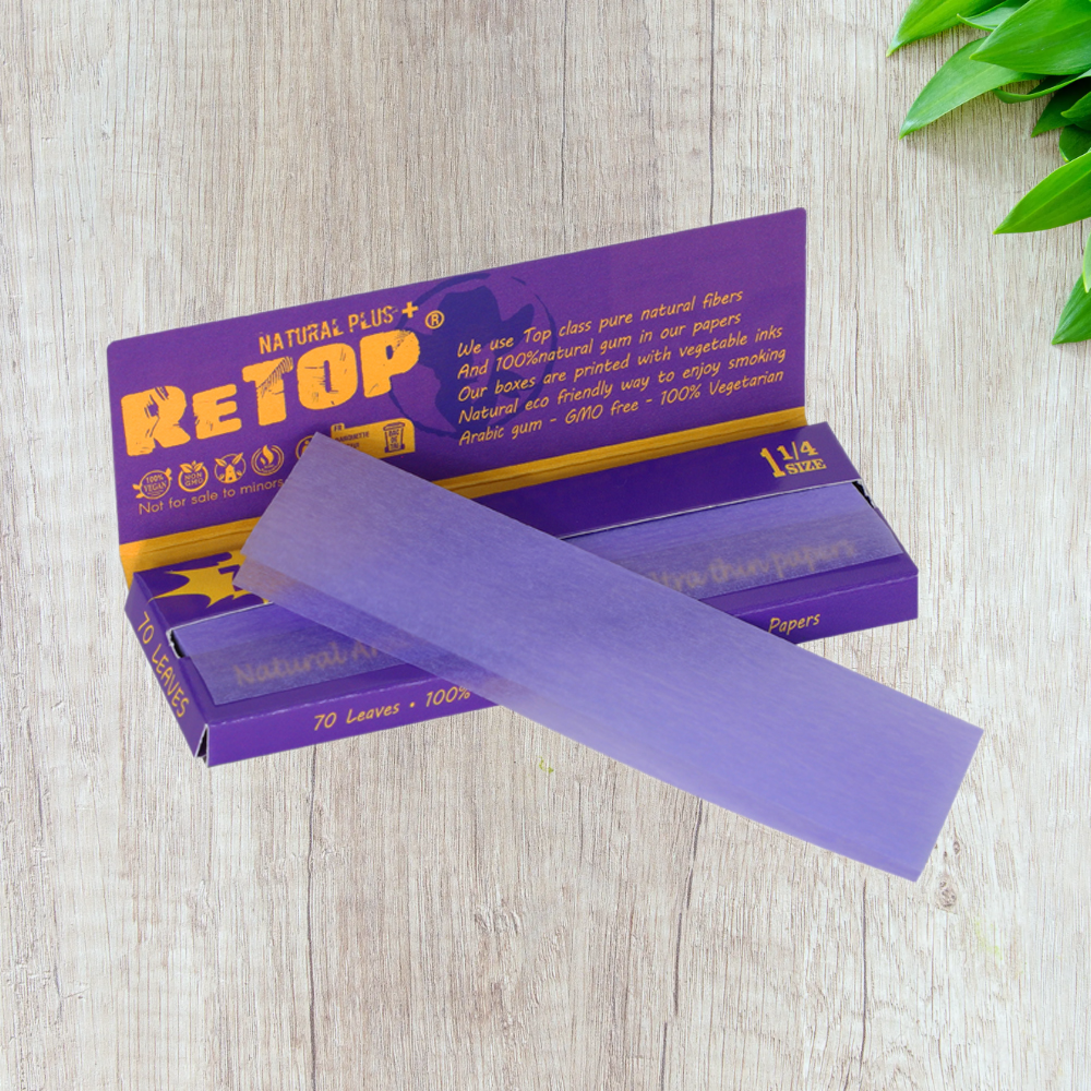 ReTop Purple Colored Rolling Papers – 1¼ Size (79mm)
