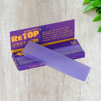 ReTop Purple Colored Rolling Papers – 1¼ Size (79mm)