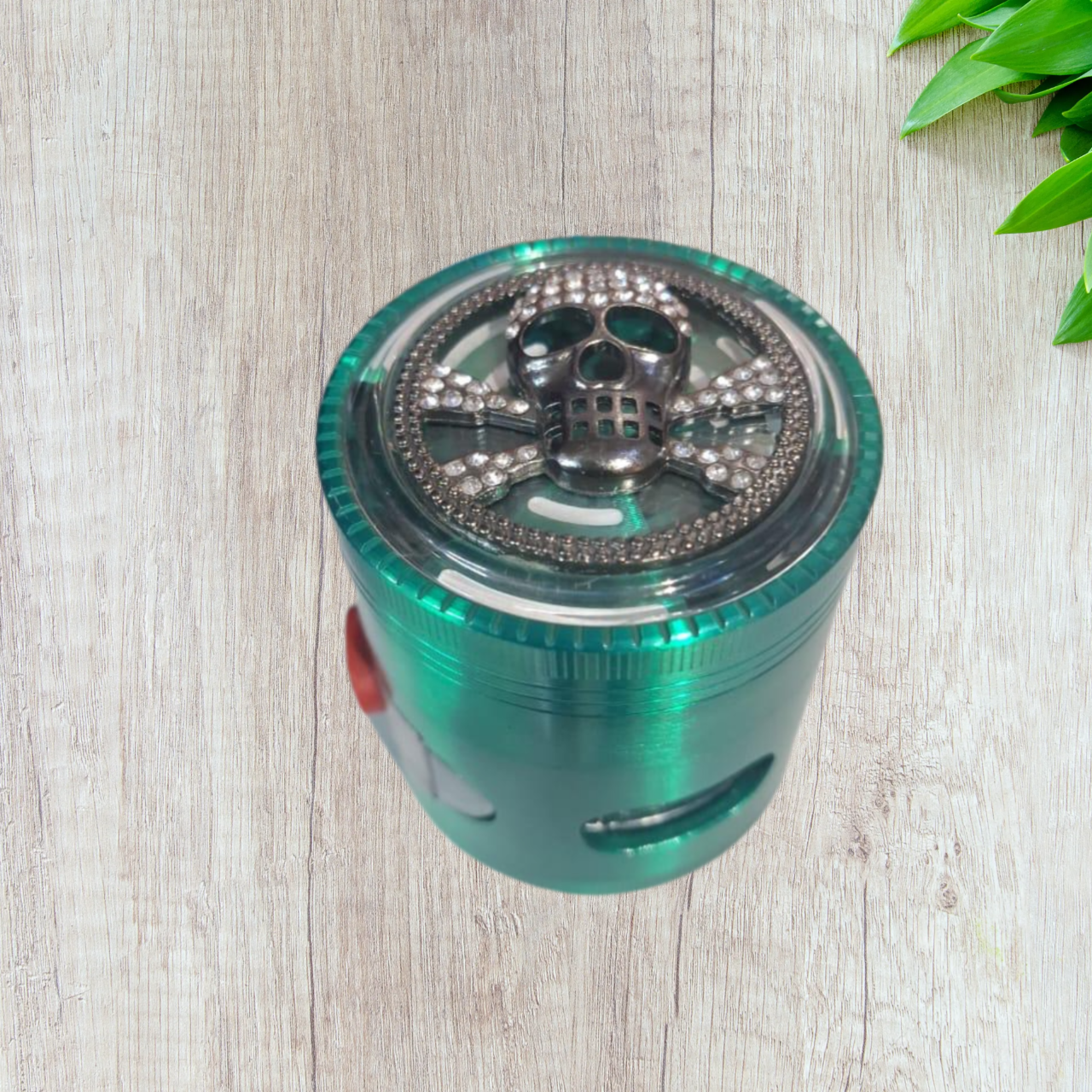 Aluminium "Diamond" Top Design Herb Metallic Grinder - 4 Layer 60mm