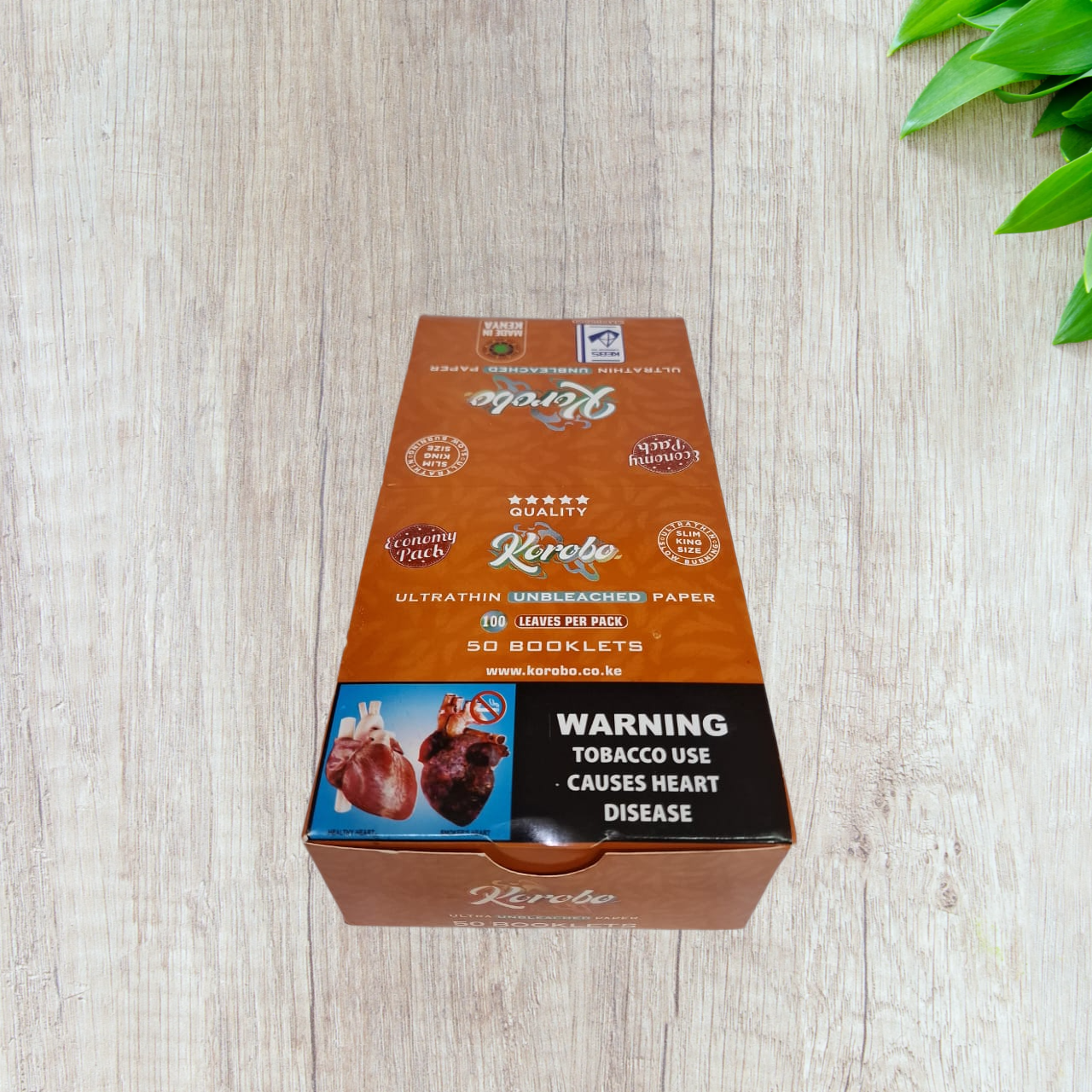 Korobo Brown King Size Rolling Papers - 85 Leaves