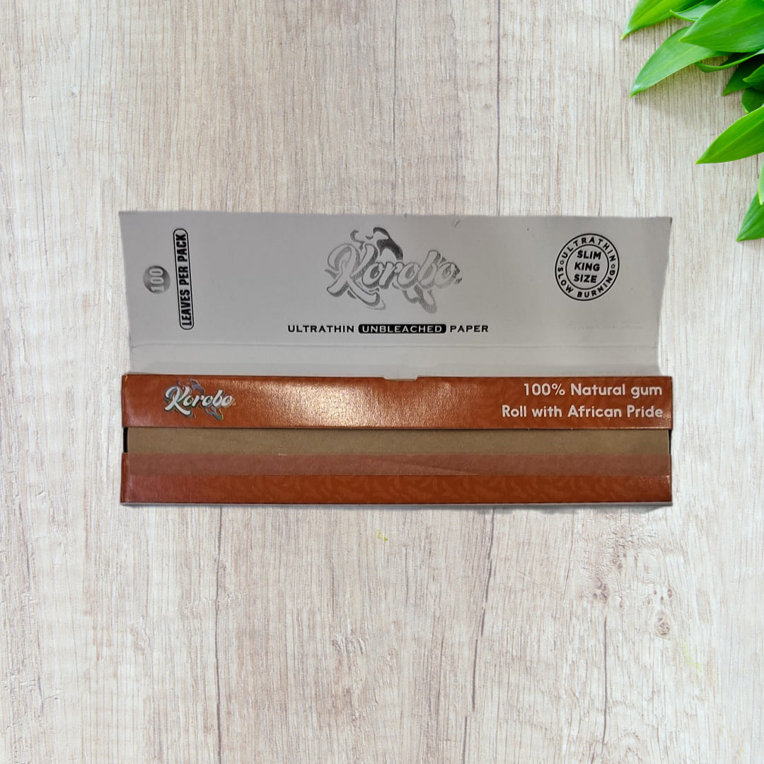 Korobo Brown King Size Rolling Papers - 85 Leaves