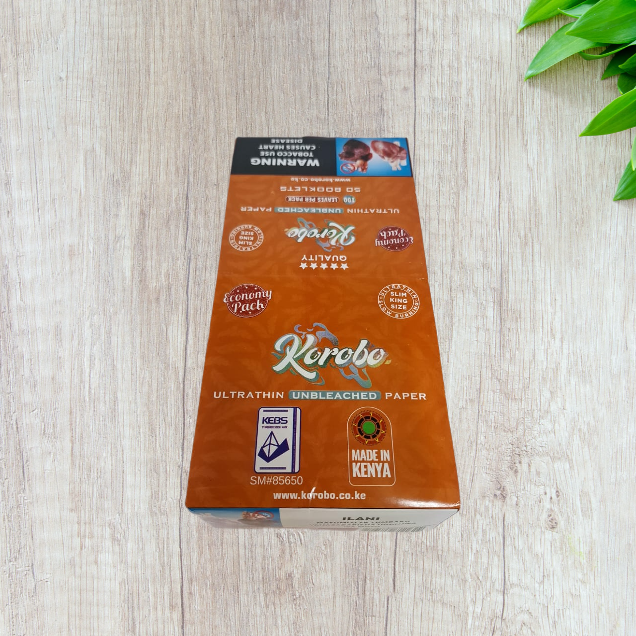 Korobo Brown King Size Rolling Papers - 85 Leaves