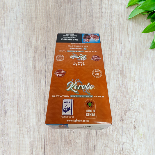 Korobo Brown King Size Rolling Papers - 85 Leaves