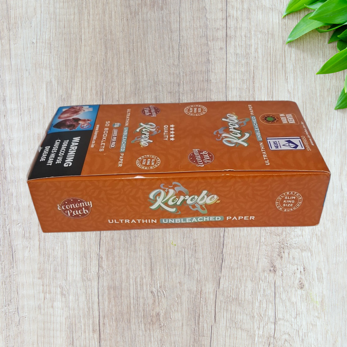 Korobo Brown King Size Rolling Papers - 85 Leaves