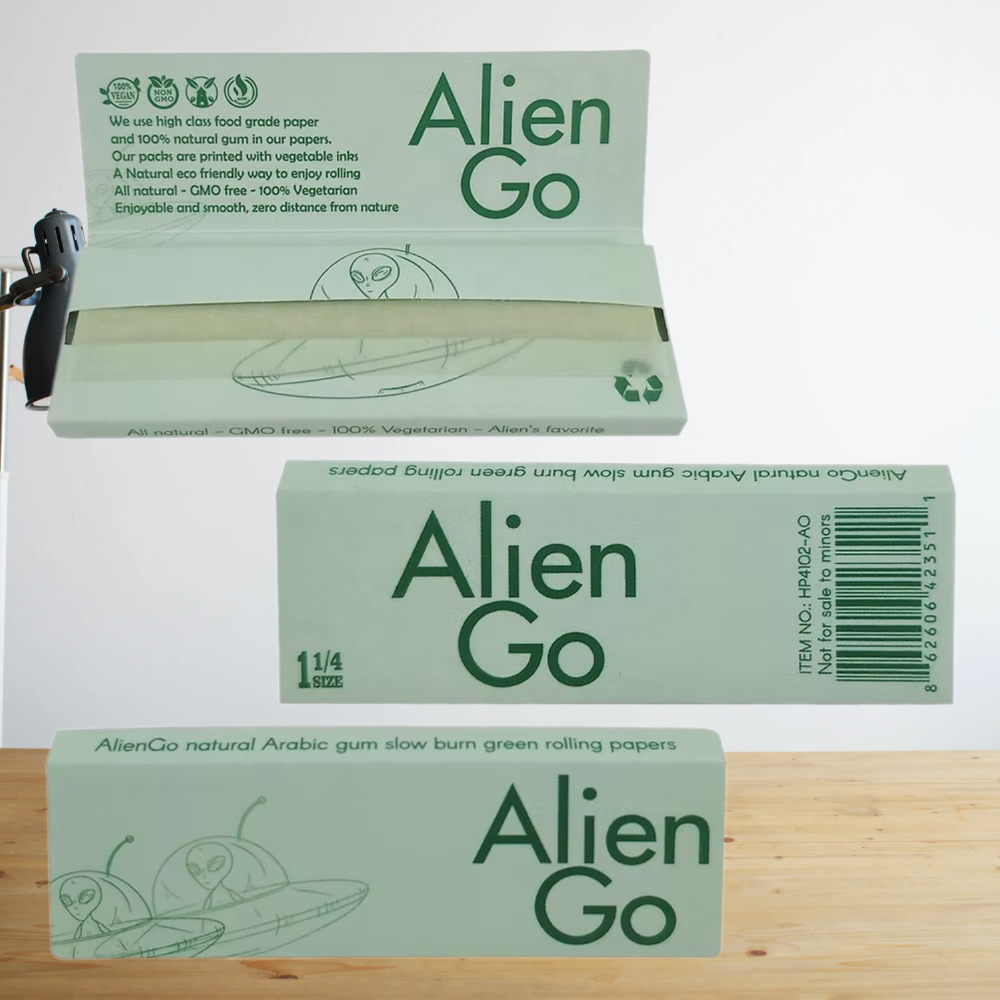 Alien GO Green Rolling Papers – 1¼ Size