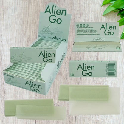 Alien GO Green Rolling Papers – 1¼ Size