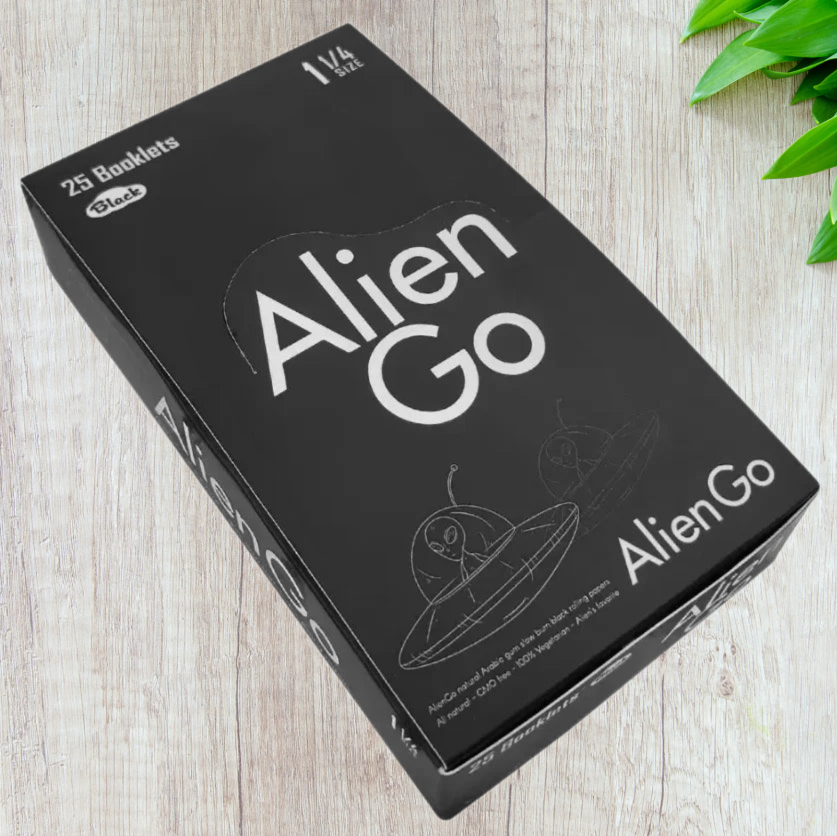 Alien GO Black Rolling Papers 1 1/4 Size