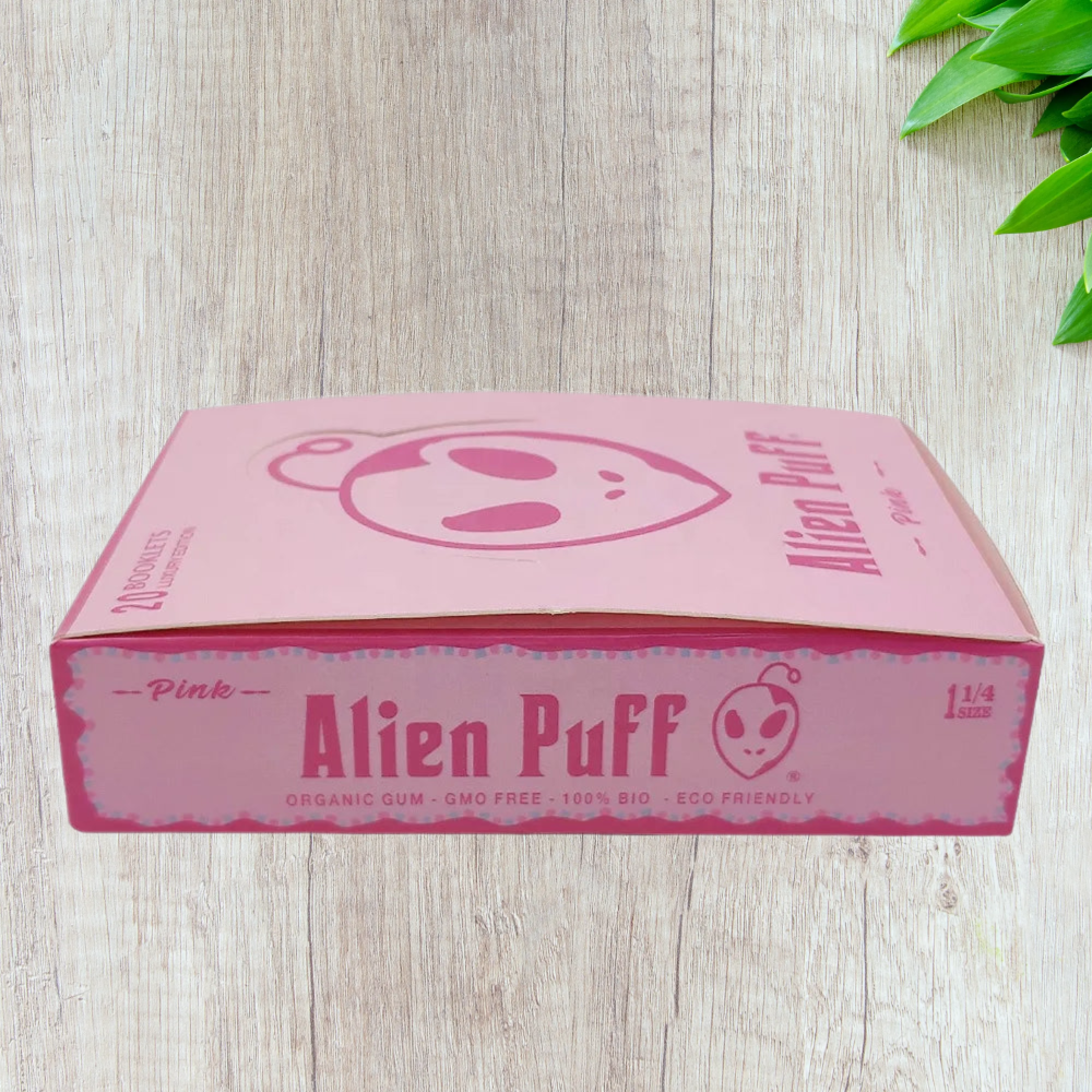 Alien Puff 1 1/4 size Pink Rolling Papers