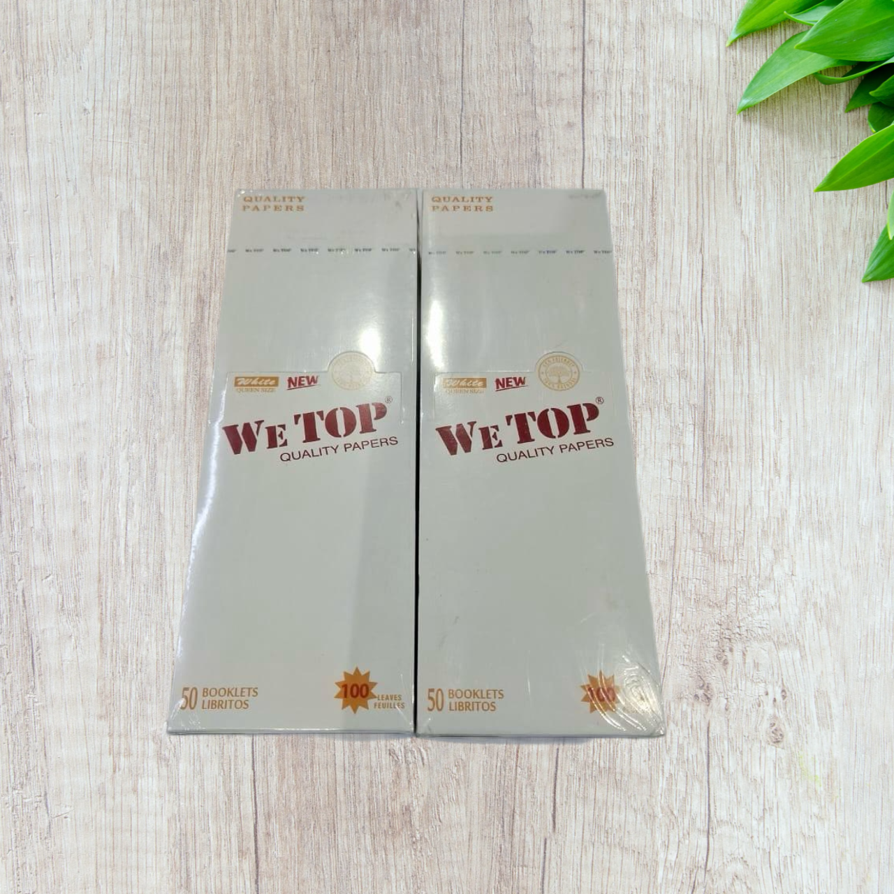 WeTop White Regular Queen Size Rolling Paper - 100 Leaves