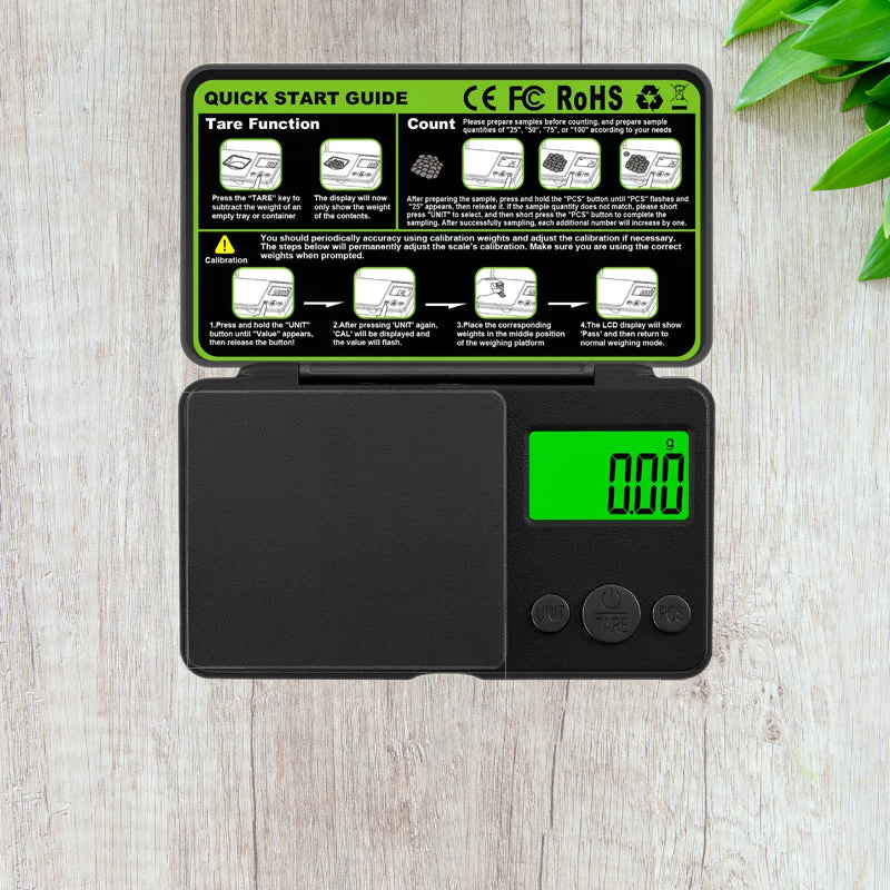 Top Flip Precision Digital Pocket Scale (0.01g–1kg)