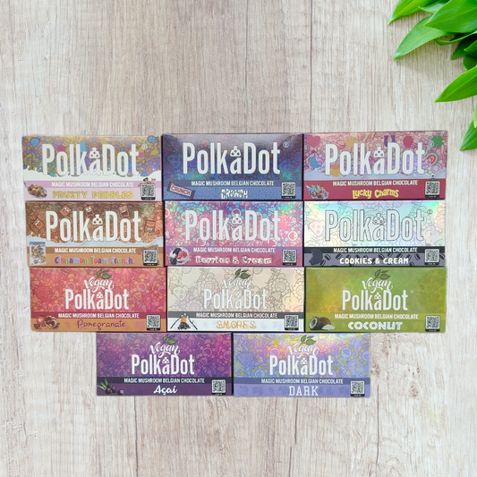 PolkaDot Belgian Mushroom Chocolate Bar
