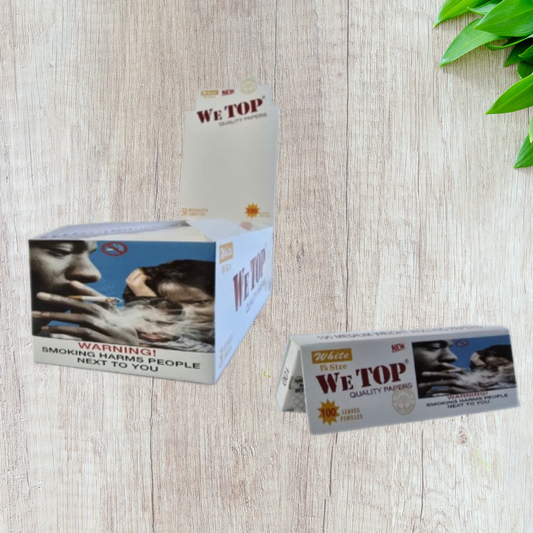 WeTop White 1 1/4 Size Rolling Paper - 100 Leaves