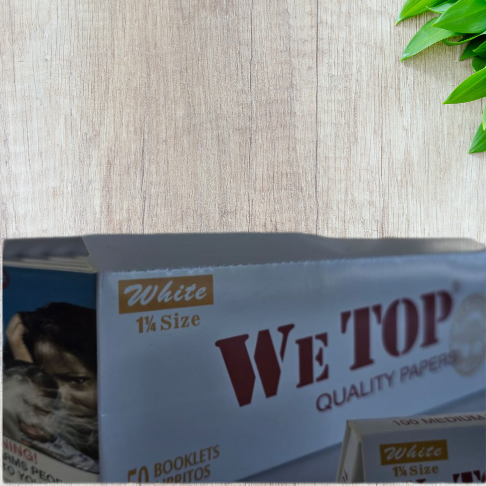 WeTop White 1 1/4 Size Rolling Paper - 100 Leaves
