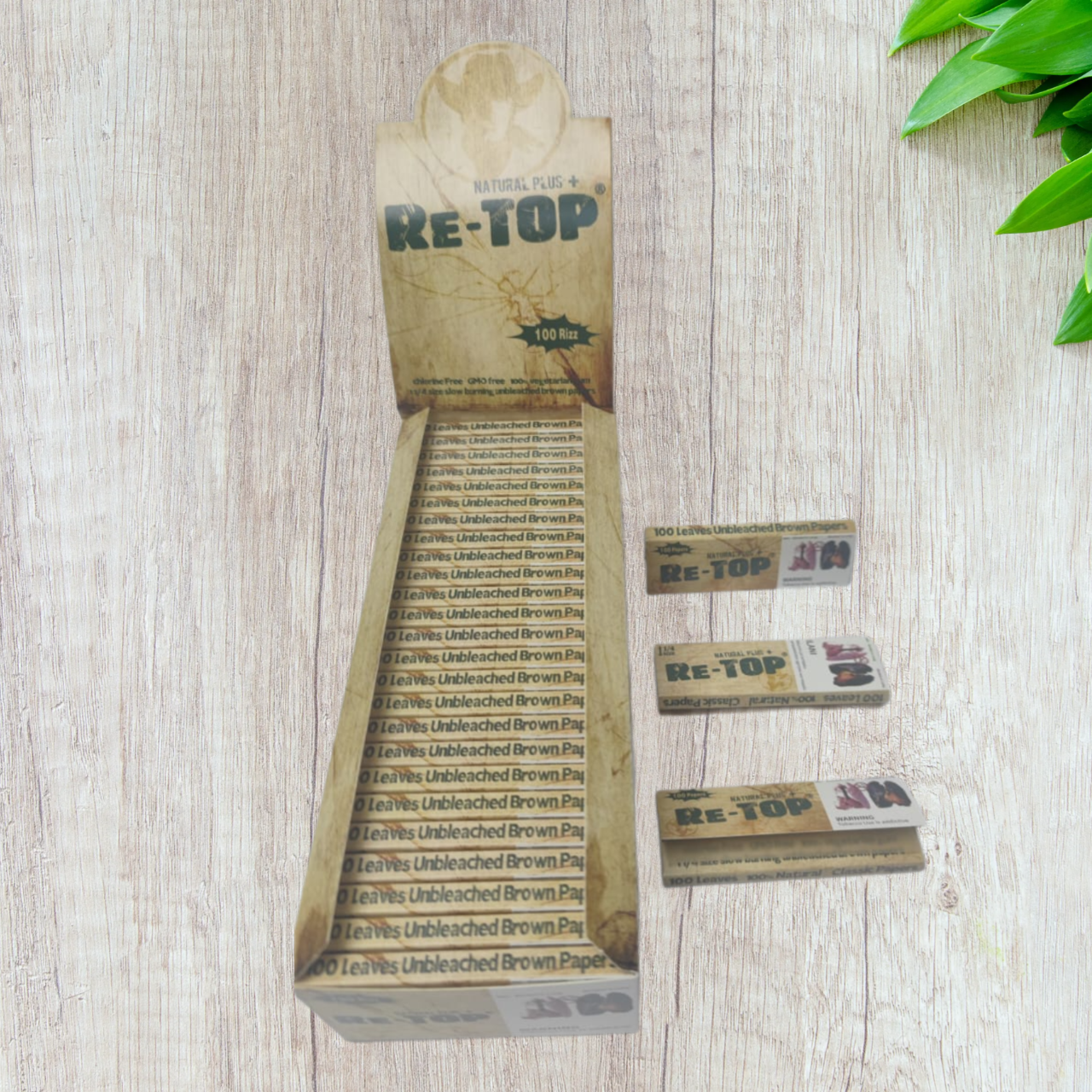 ReTop Brown 1 1/4 Size Rolling Papers