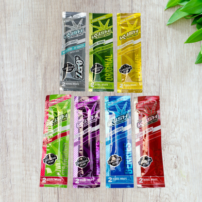 KUSH Pre-Rolled Herbal Blunt Wraps  – Tobacco-Free & Nicotine-Free