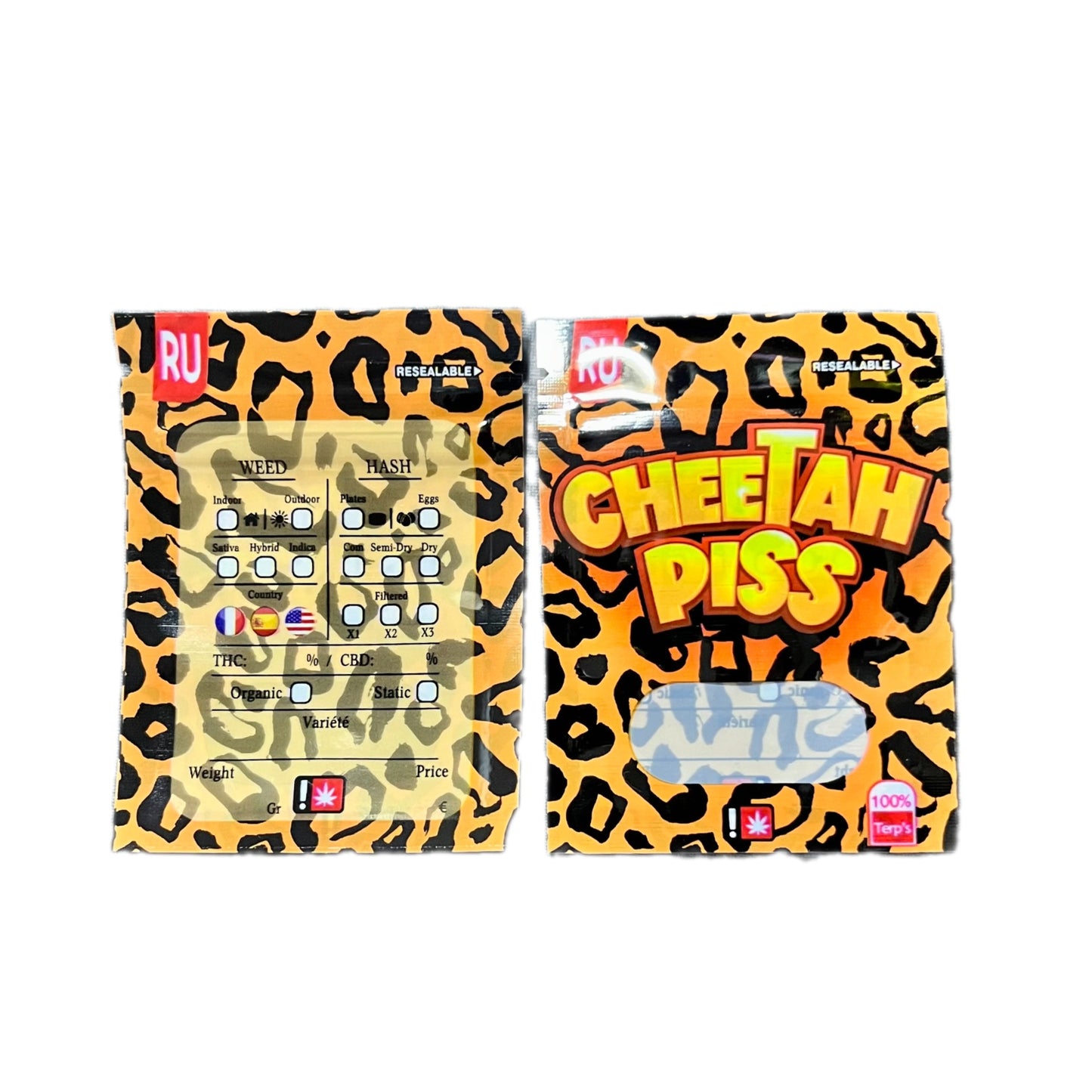Mylar Small Ziplock Smell Proof Bag - 1g (100 Pcs)