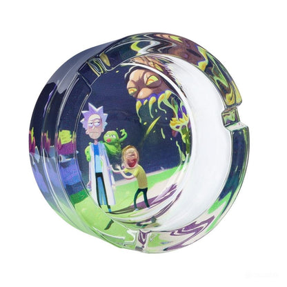 Rick and Morty art round Glass Ashtray 85mm