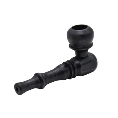 Rustic Black Hand Smoking Wood Pipe