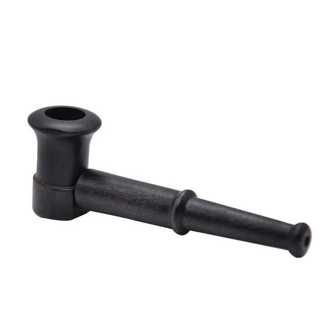 Rustic Black Hand Smoking Wood Pipe