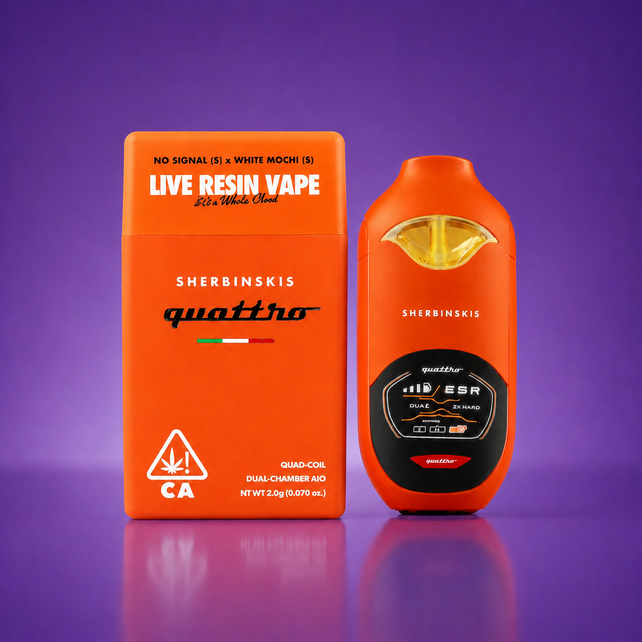 Sherbinskis Quattro Live Resin 2G Disposable Vape Cartridge