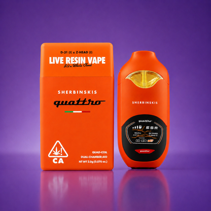 Sherbinskis Quattro Live Resin 2G Disposable Vape Cartridge