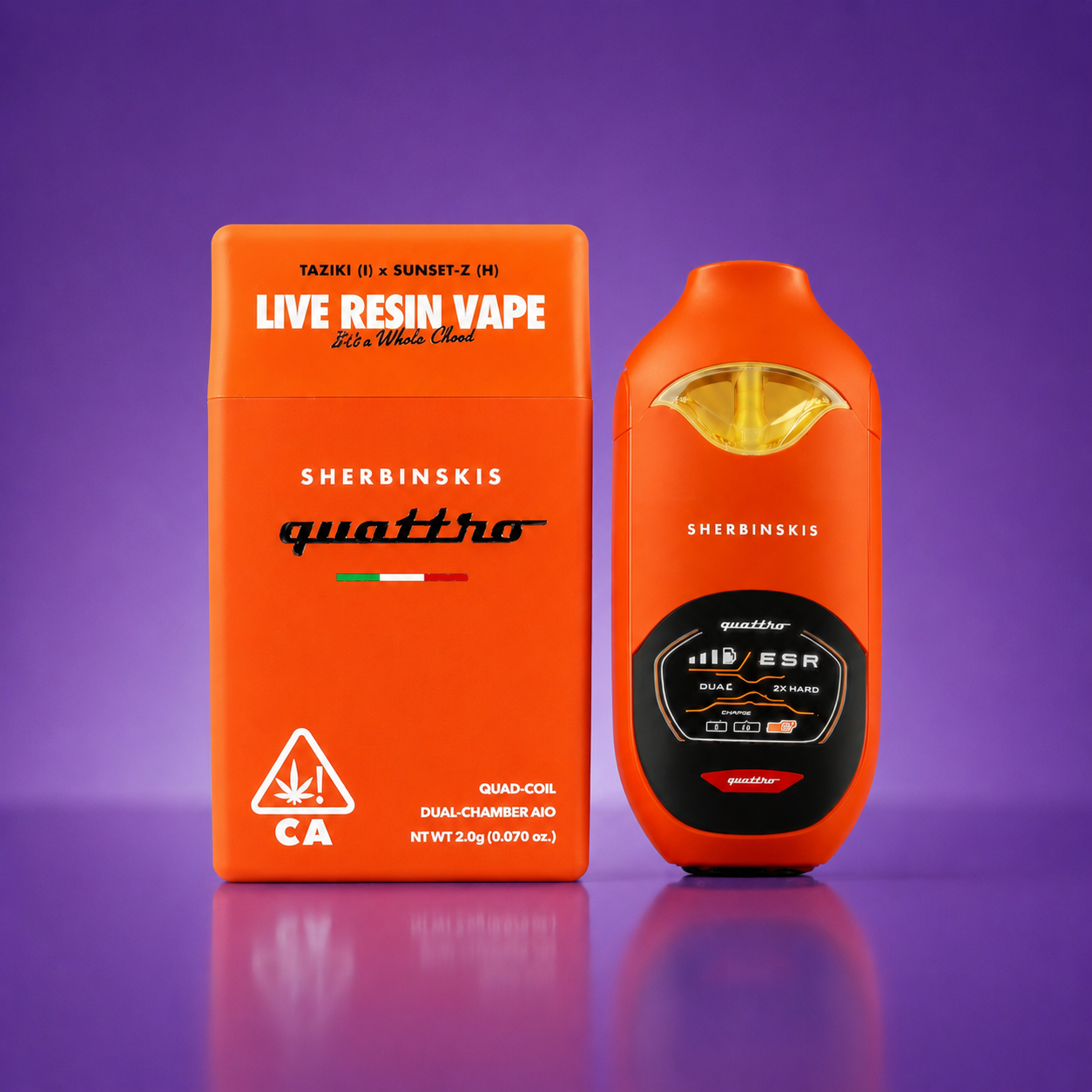 Sherbinskis Quattro Live Resin 2G Disposable Vape Cartridge