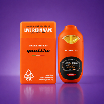 Sherbinskis Quattro Live Resin 2G Disposable Vape Cartridge